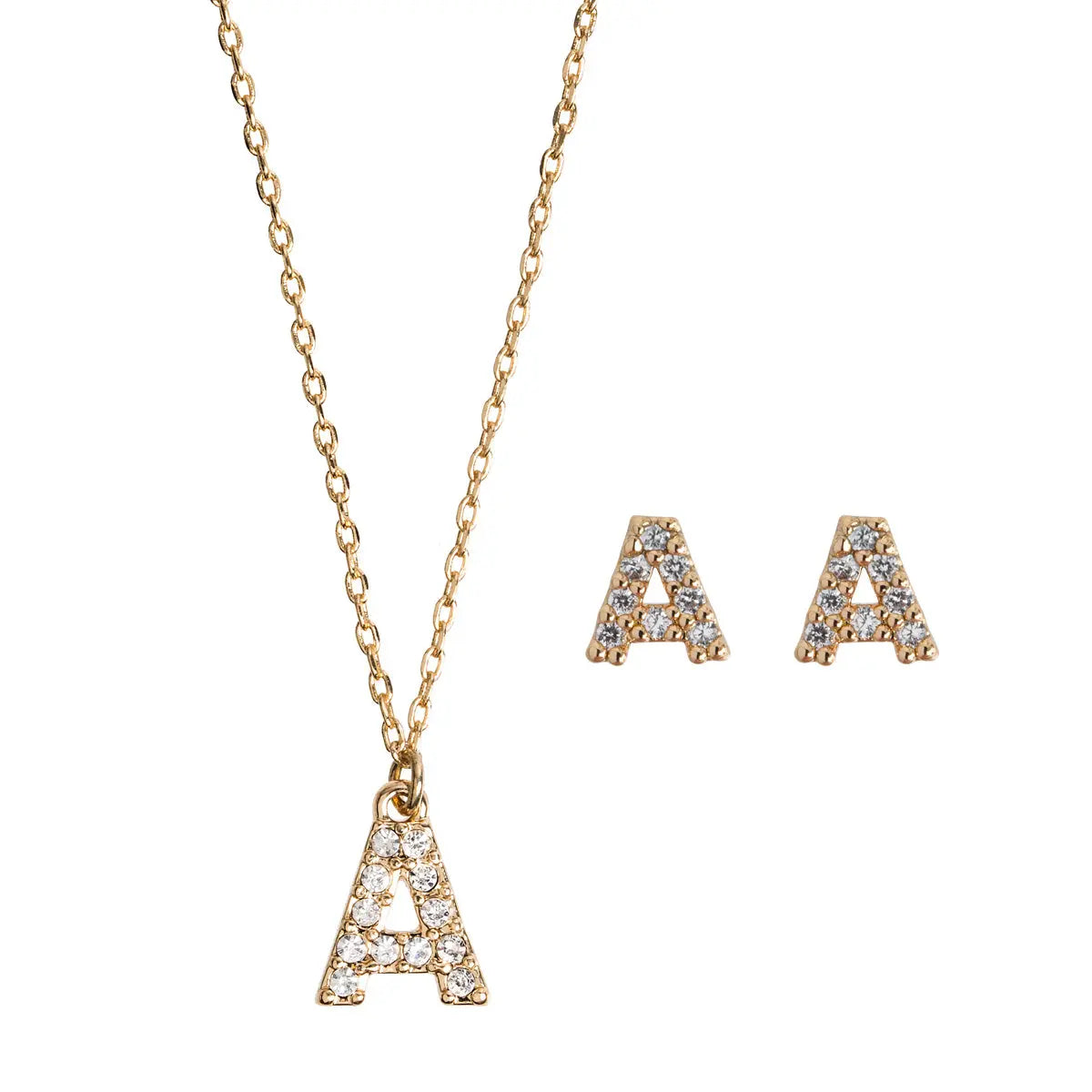 Ensemble collier et boucles d'oreilles en cristal personnalisé