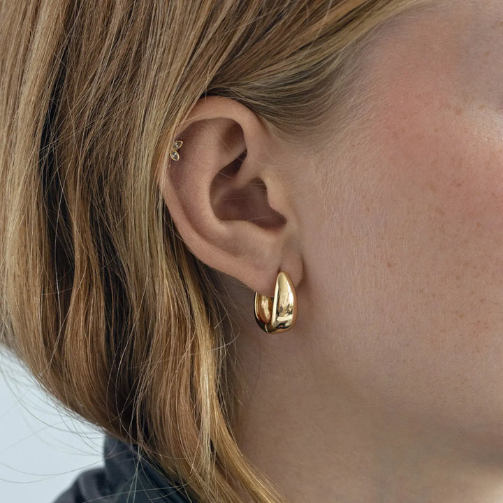 Classic Wide Hoop Earring - Gold