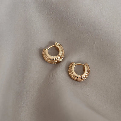 Boucle d'oreille créole Wheel - Doré