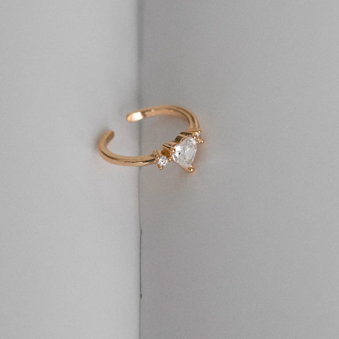 Crystal Heart Ring | Luxurious