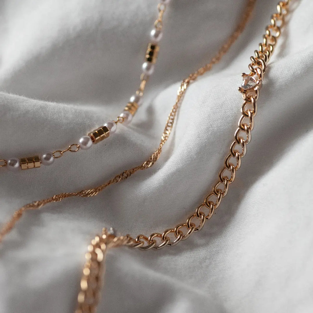 Collier mignon en chaîne de perles