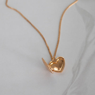 Heart Locket Gold Necklace | Stylish