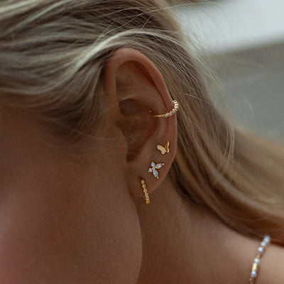 Liza - Boucles d'oreilles puces mini papillon