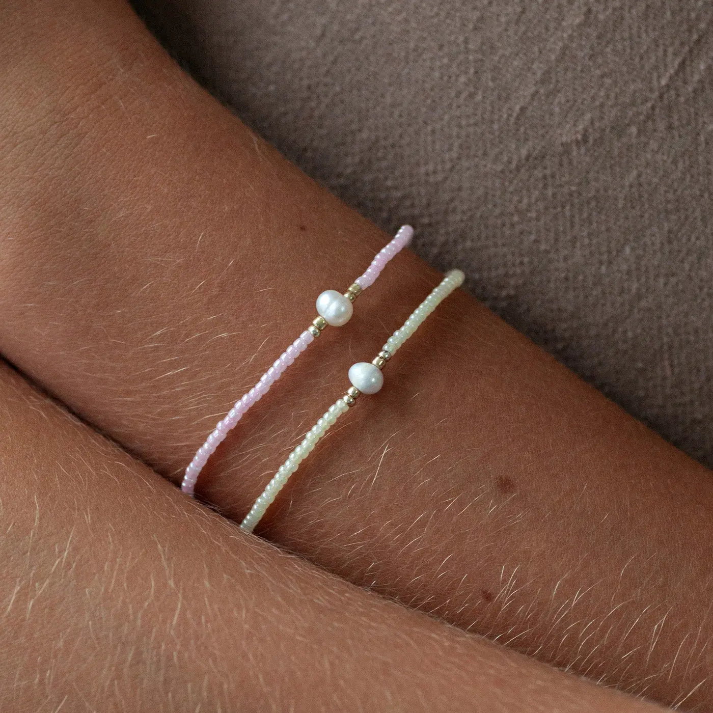 Alba - Bracelet perle avec perle macramé