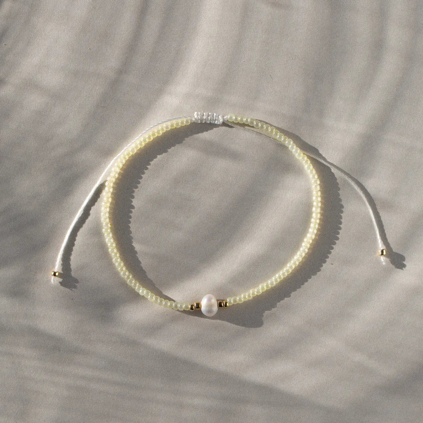 Alba - Bracelet perle avec perle macramé