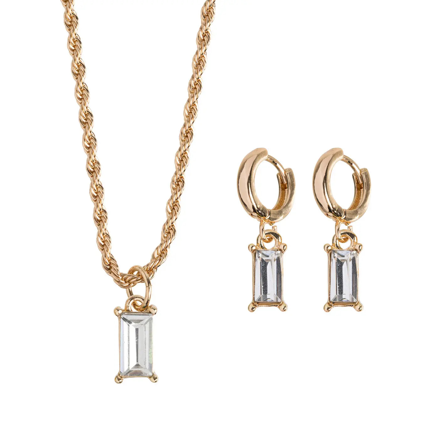 Crystal Set with Necklace and Earrings