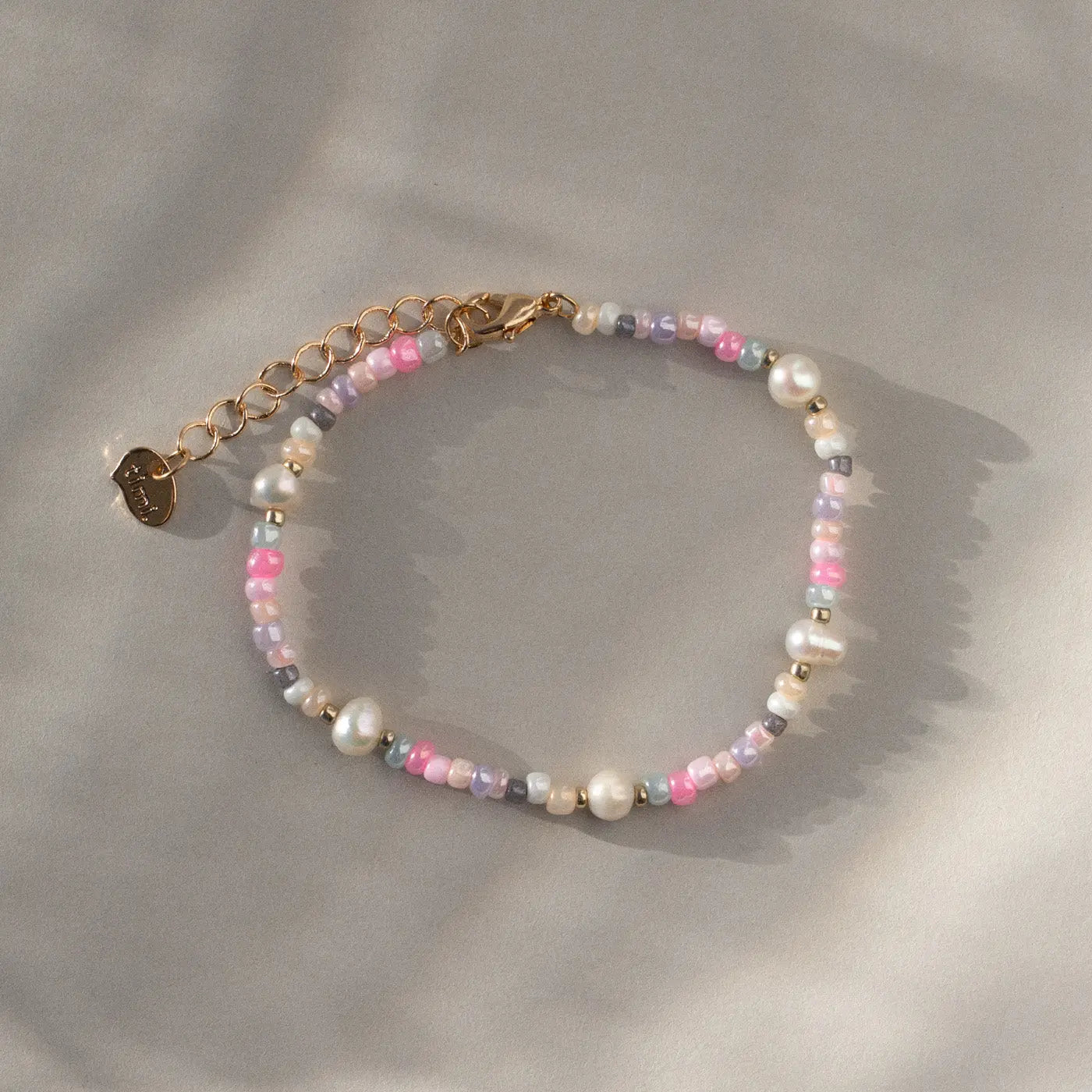 Tess - Bracelet perles et perles pastel
