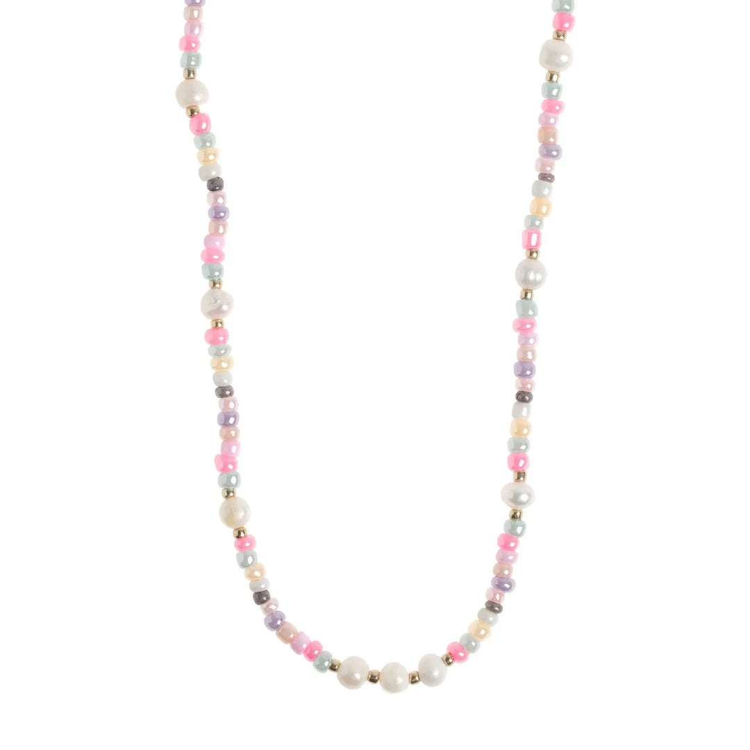 Tess - Pastel Bead and Pearl Necklace