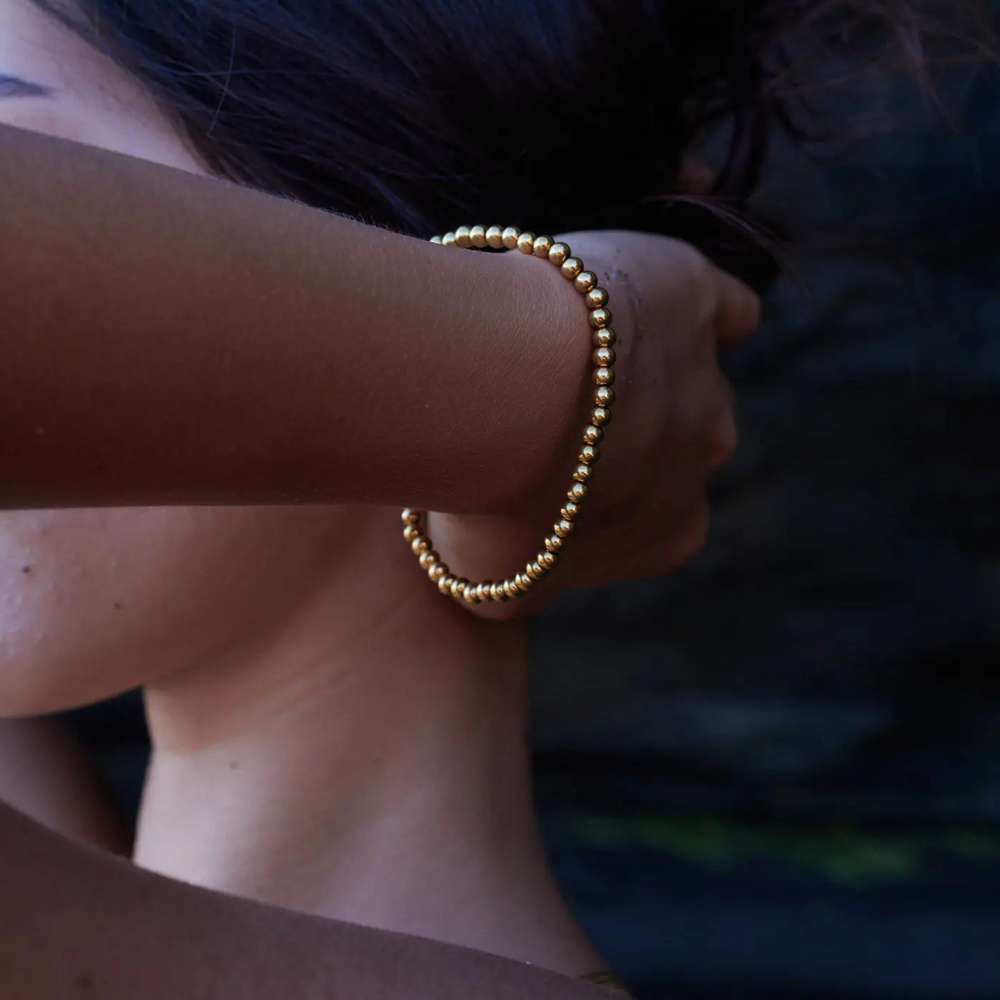 Natalie - Bracelet Moyen Perles Acier Inoxydable