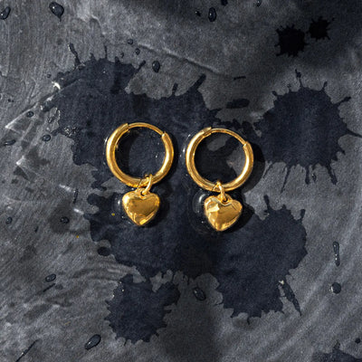 Sandra - Boucle d'Oreille Coeur Acier Inoxydable