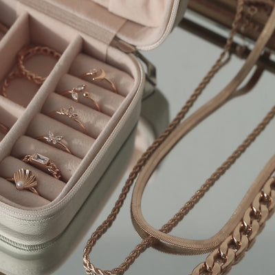 Leah - Bague Feuille Cristal Blanc